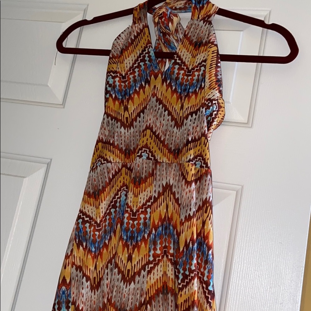 Multi colored wide legged jumpsuit size Med